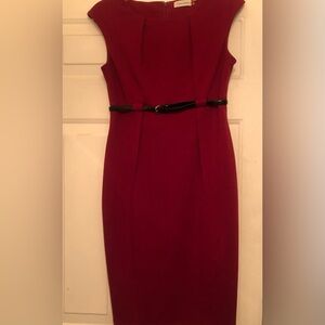 Calvin Klein size 4 dress, cranberry shade of red
